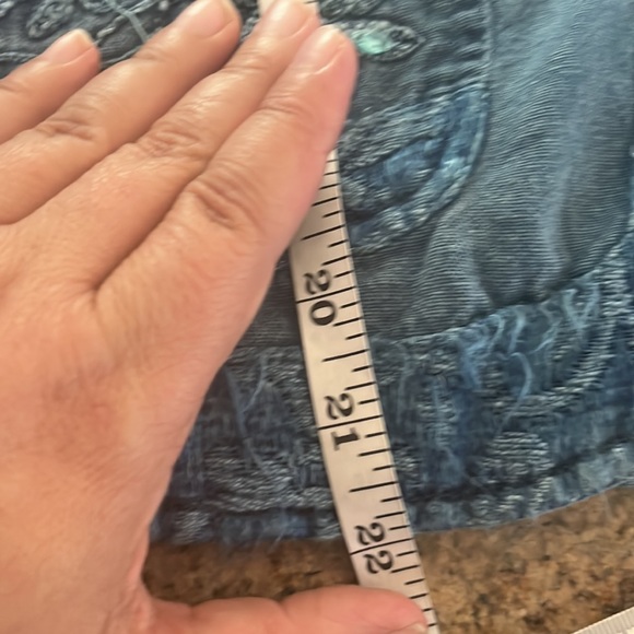 Flashback  Vintage  Denim embroidered Jacket sz M 100% Cotton - Picture 14 of 15